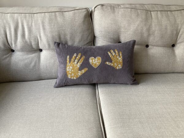 Personalised Liberty Handprint Cushion – 40 x 65cm - product image 6