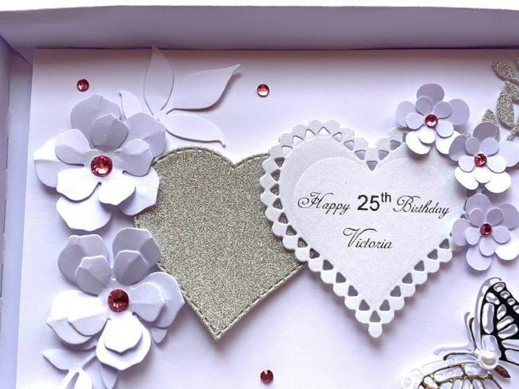 Luxury Personalised Handmade Birthday Card, Luxury 3D Flower Birthday Card with Box C405