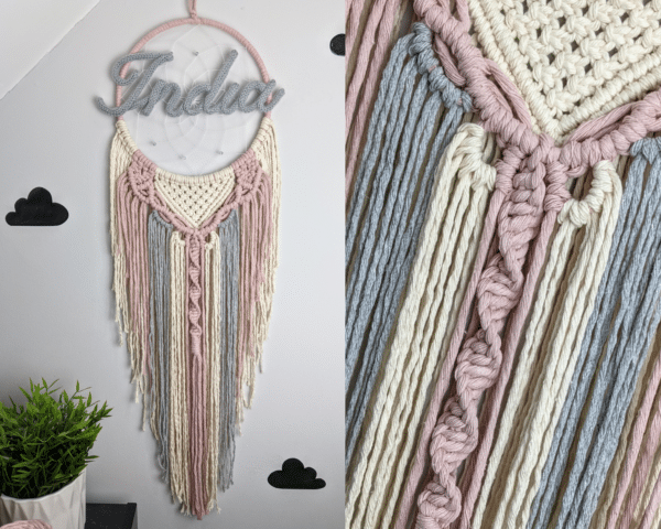 Macrame Personalised Dreamcatcher Boho Dream Catcher Macramé Handmade Gift Decor Bedroom Nursery - main product image