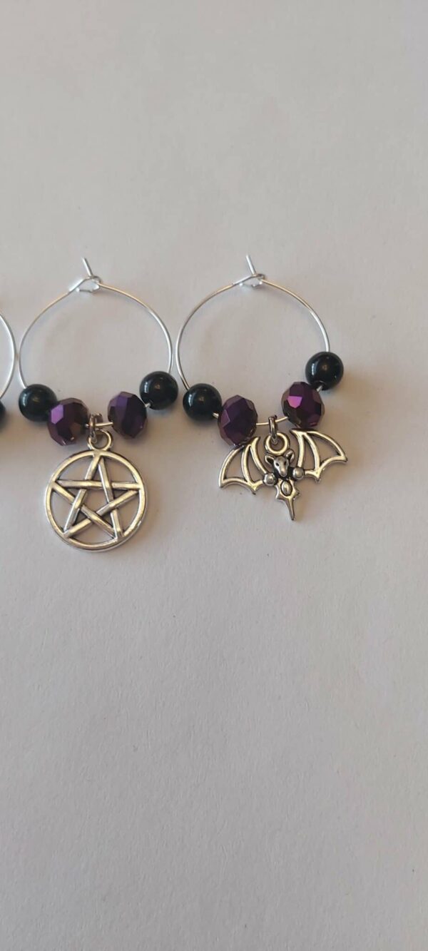 Set of 6 Gothic Wine Charms - product image 3