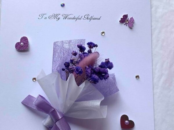Personalised Handmade Birthday Card, Mini Dried Flower Bouquet Card with Box C429 - product image 4