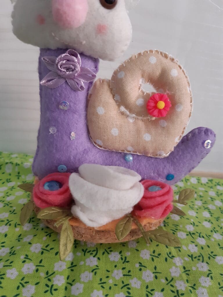 Charming fairytale snail