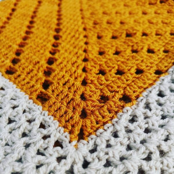 Wooly Dreamz Bespoke Blankets – Handmade Crochet Vintage Style Newborn Baby Blanket – Gold - product image 3