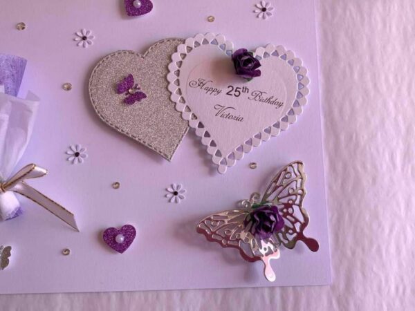 Handmade Personalised Card, Dried Flower Card, Mini Bouquet Card with Box C430 - product image 4