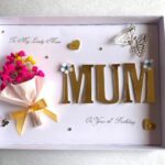 Luxury Personalised Handmade Birthday Card, Mini Dried Flower Bouquet Card with Box C423
