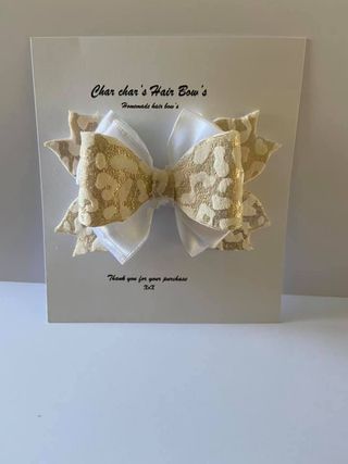 velvet leopard print hair bow - product image 3