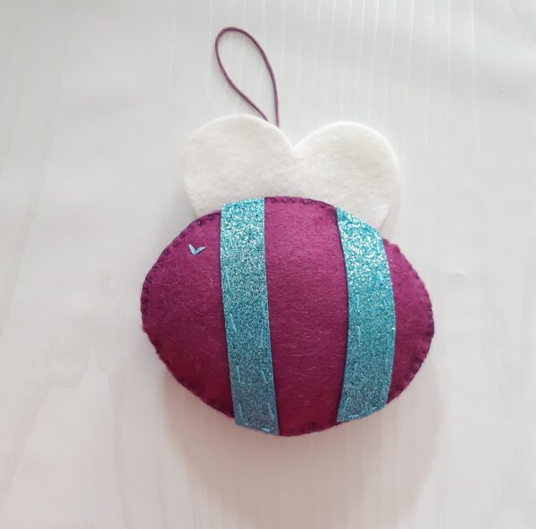 Felt Bee hanging decoration (c) - main product image