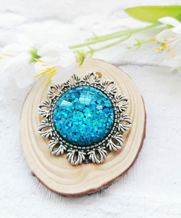 Glitter Cabochon Brooch - main product image