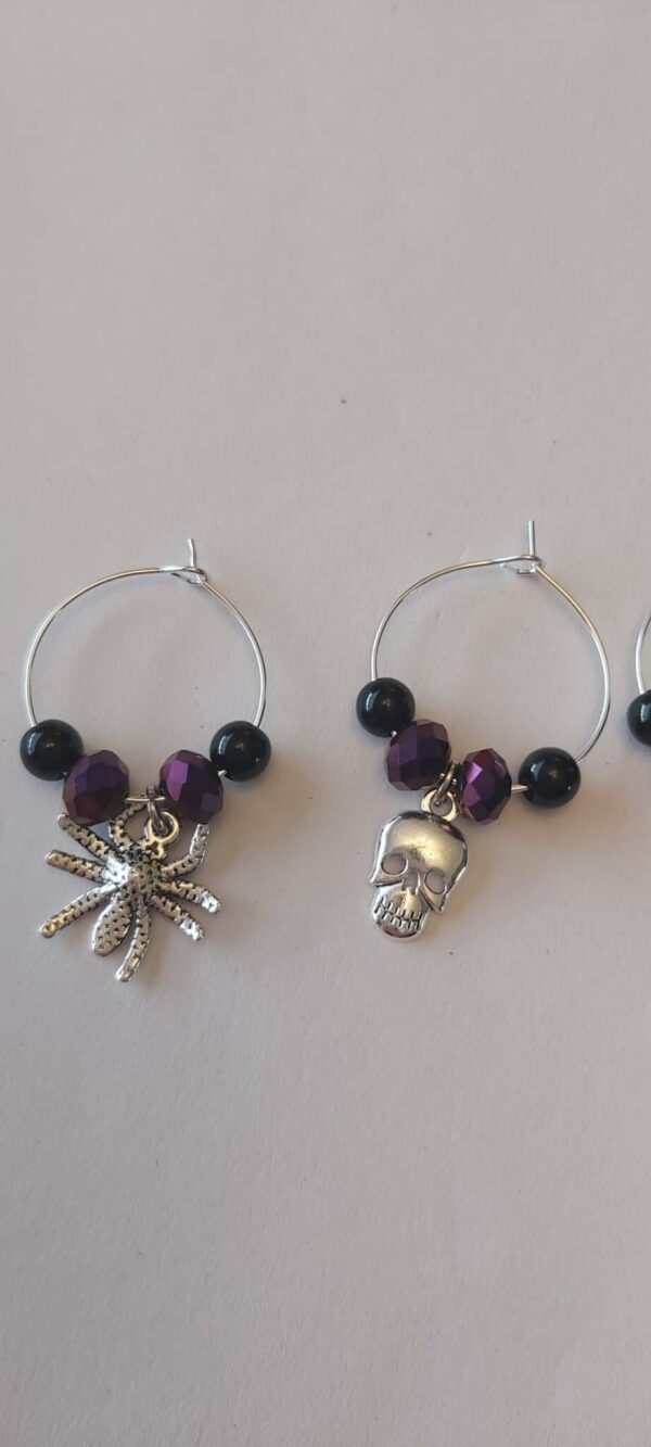 Set of 6 Gothic Wine Charms - product image 2