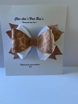 velvet leopard print hair bow - product image 2