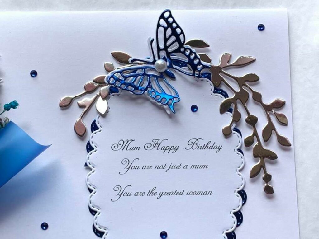 Luxury Personalised Handmade Birthday Card, Wedding Card, Dried Flower Bouquet Card with Box C425