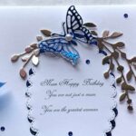 Luxury Personalised Handmade Birthday Card, Wedding Card, Dried Flower Bouquet Card with Box C425