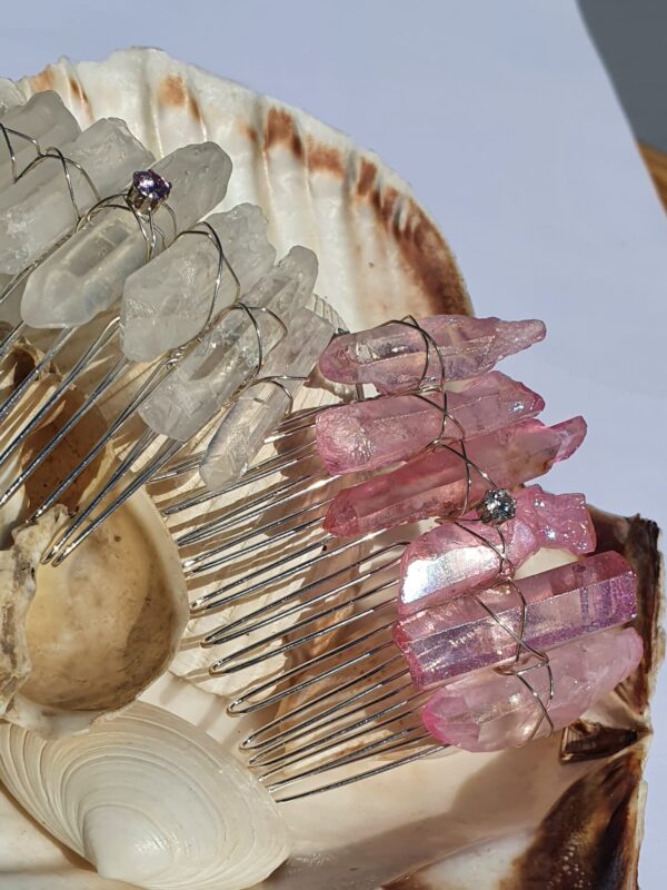 Quartz Point Bridal hair combs - main product image