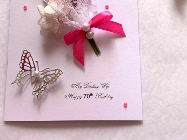 Luxury Personalised Handmade Birthday Card, Mini Dried Flower Bouquet Card with Box C002 - product image 3