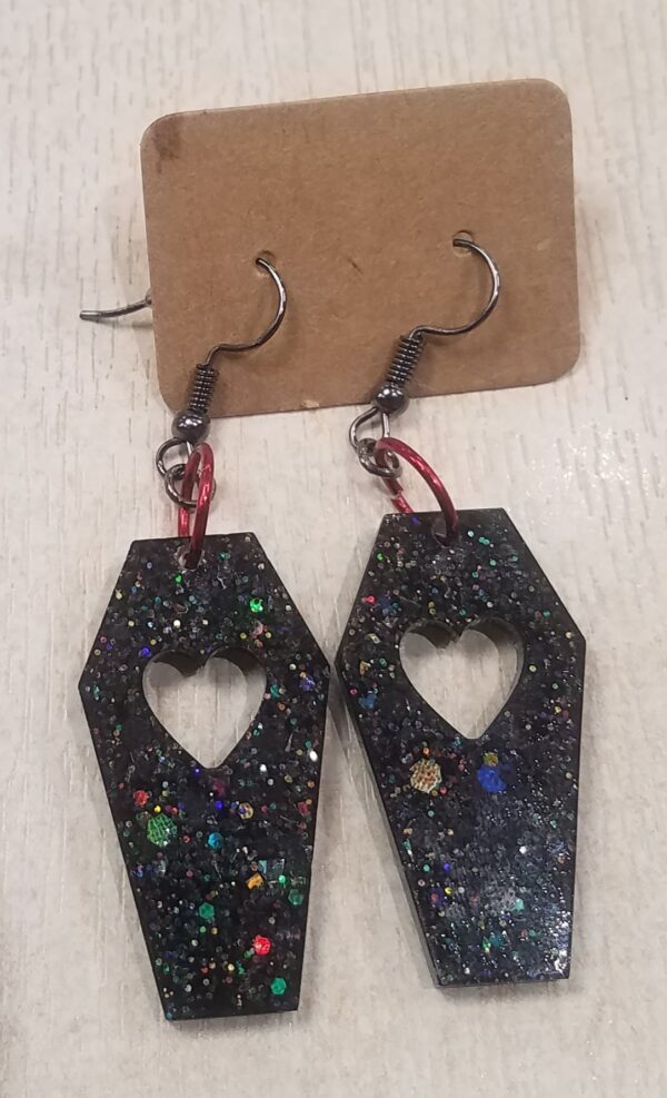 Black coffin earrings - main product image