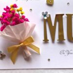 Luxury Personalised Handmade Birthday Card, Mini Dried Flower Bouquet Card with Box C423