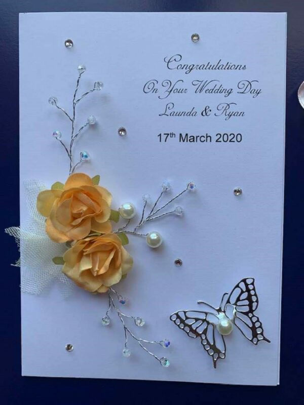 Personalised Handmade Wedding Card, Luxury 3D Flower Engagement Card with Box C400 - product image 3