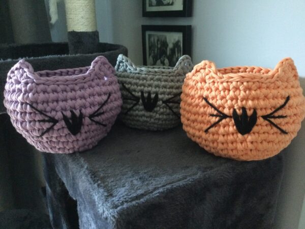 Hand Crocheted Cat Bowl - product image 2