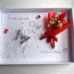 Personalised Handmade Birthday Card, 3D Luxury Dried Flower Birthday Card with BOX C424