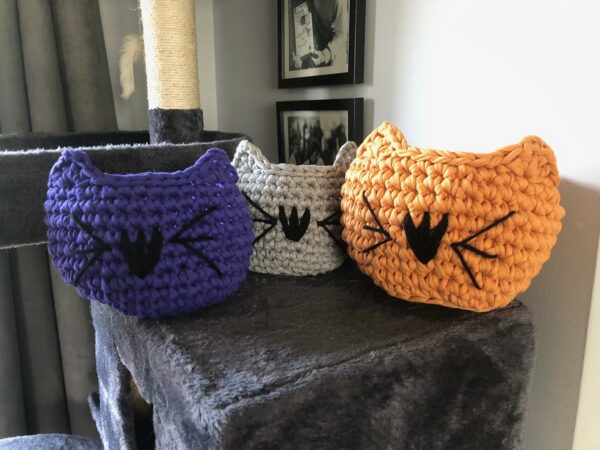 Hand Crocheted Cat Bowl - main product image