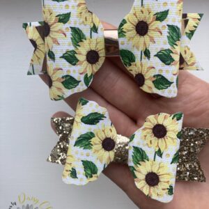 Sunflower hair bow | hair bow for girls | hair bow
