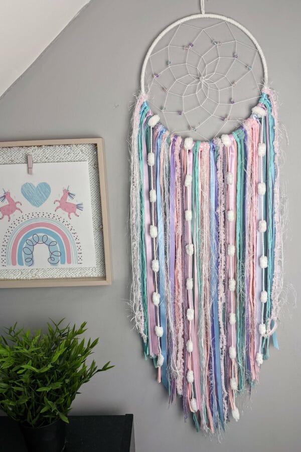 Large Dreamcatcher Pink Purple Blue Unicorn Dream Catcher Handmade Gift Home Decor Wall Hanging - product image 2