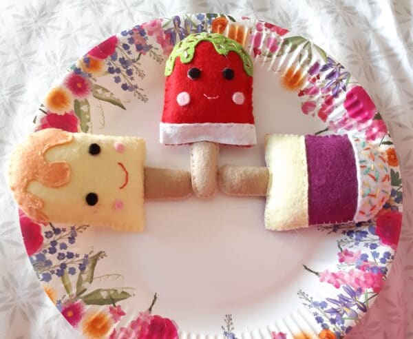 Felt ice lollies play food/ decorations - product image 2