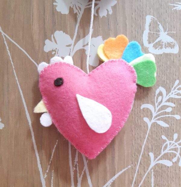 Love birds felt wall hanging - product image 2