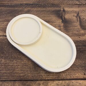 Plain Yellow Coaster and Matching Tray