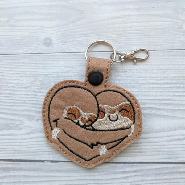 Sloth keyring, sloth gifts, cute hugging sloths - main product image