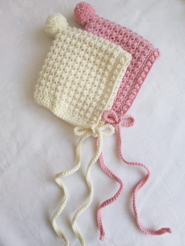 Newborn Merino Pixie Style Crochet Bonnet - main product image