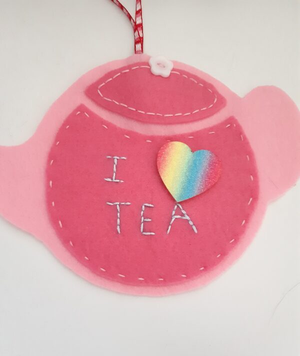 I love tea felt wall hanging. - product image 2