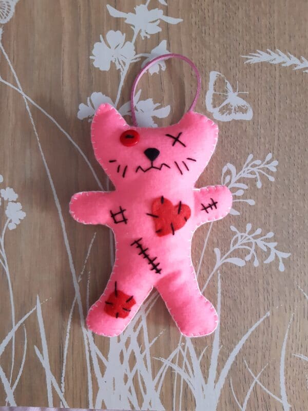 Pink Zombie cat decoration - main product image