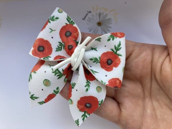 Remembrance Day hair bow - main product image
