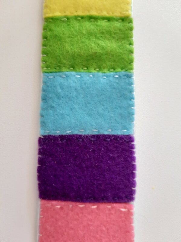 Rainbow handsewn bookmark - product image 3