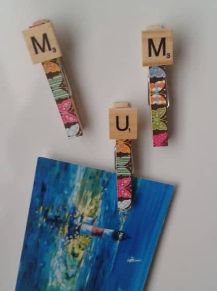 Mum Butterflies – Set of 3 Magnetic Peg Magnets – Great for Fridge or Noticeboard - product image 2