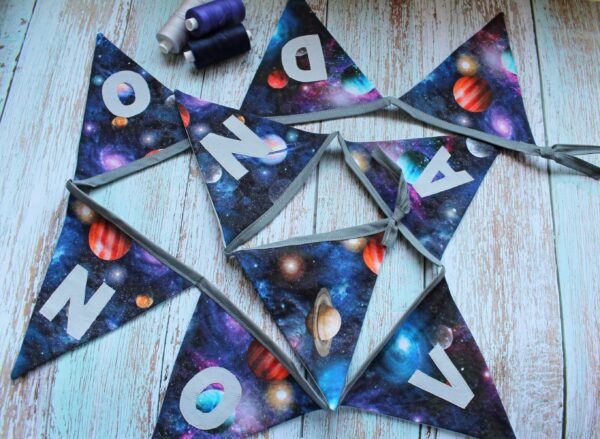 Personalised Universe bunting (names with 2-6 letters) - main product image