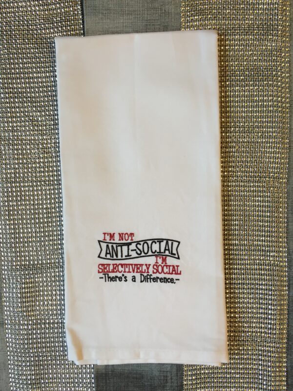 Anti-Social Tea towel - main product image