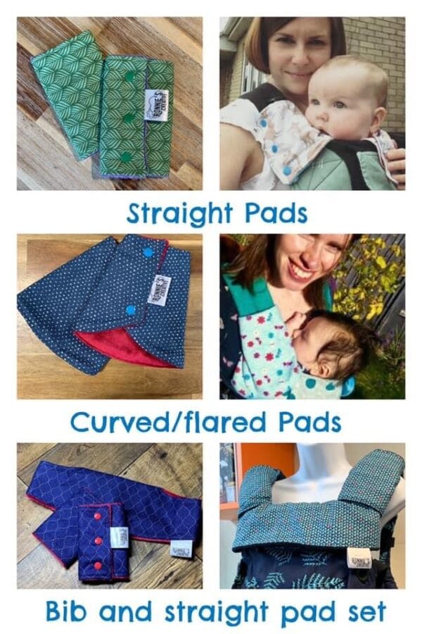 Suck pad set plus matching bib. Suck pads fit all baby carriers - product image 2