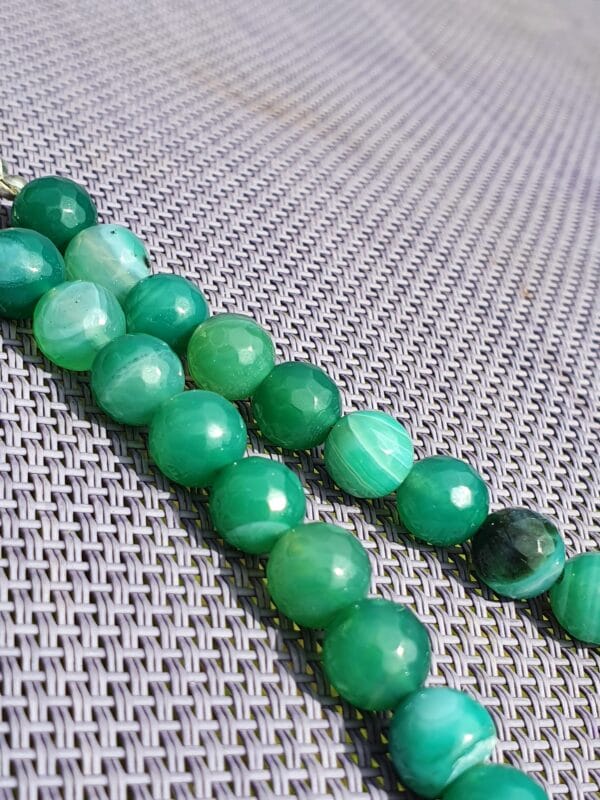 Green lace agate necklace - main product image