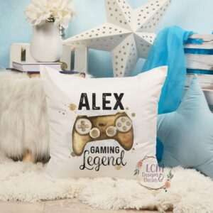 Personalised Gaming Legend Cushion
