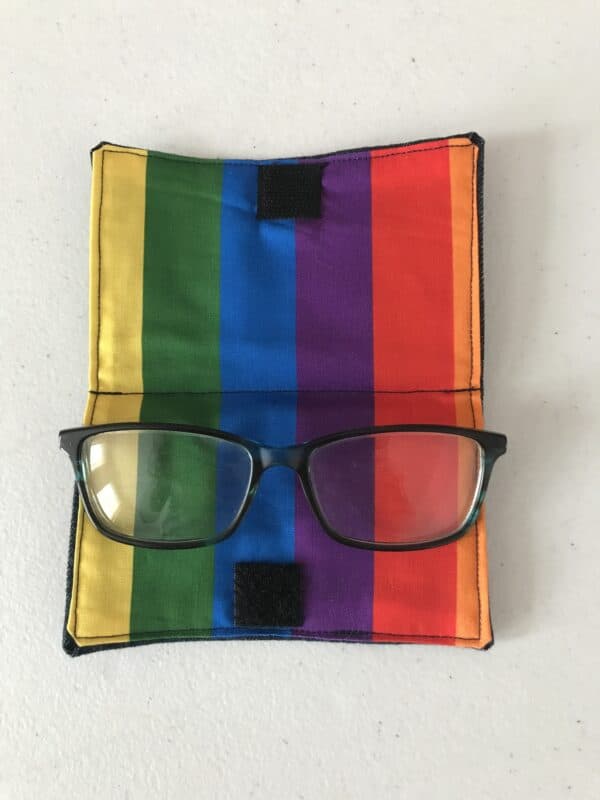 Soft glasses case with rainbow lining - main product image