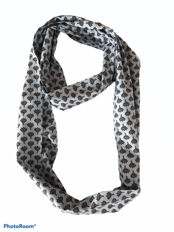 Blue and grey infinity scarf - product image 3