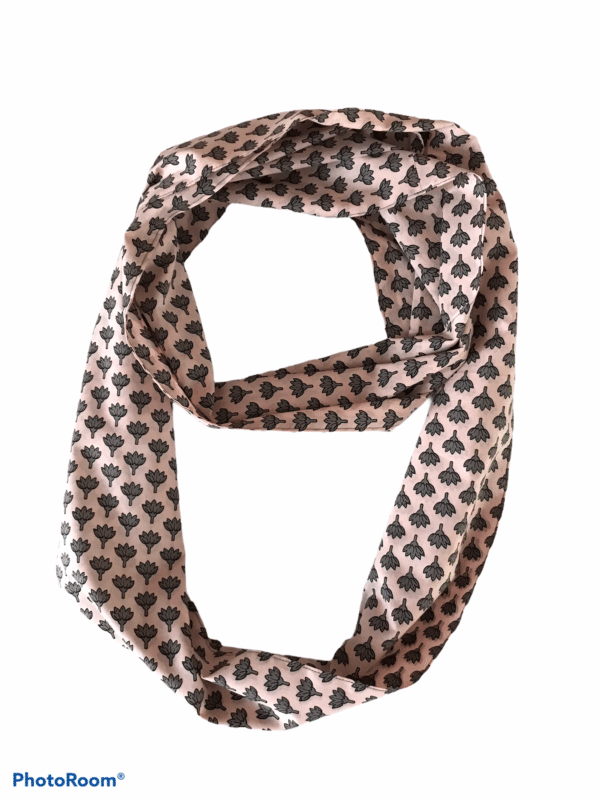 Pink and grey infinity scarf - product image 3