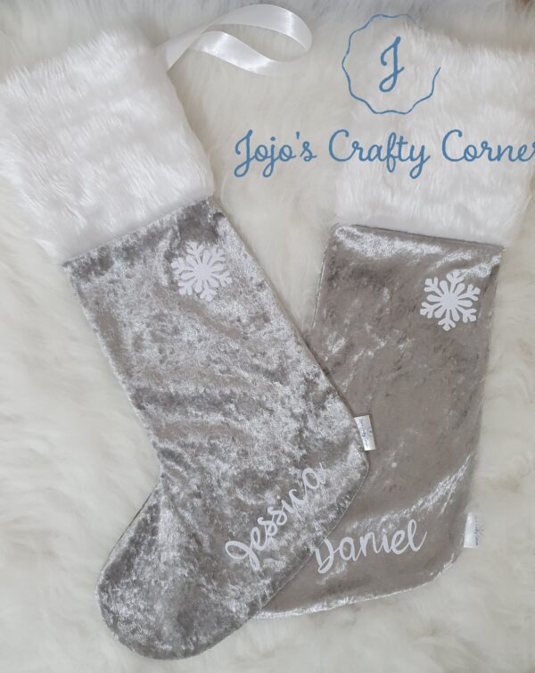 Personalised Christmas stocking BABY PINK - product image 3