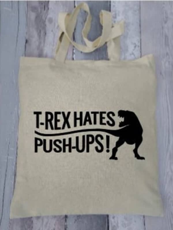 Cute dinosaur tote bag, back to school bag. - main product image