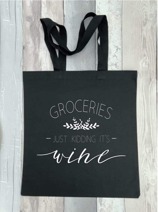 Wine lovers tote bag. Natural cotton shopping bag with wine logo. - product image 3