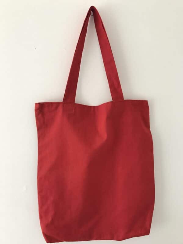 Cotton Lined Tote Bag, Red - product image 2