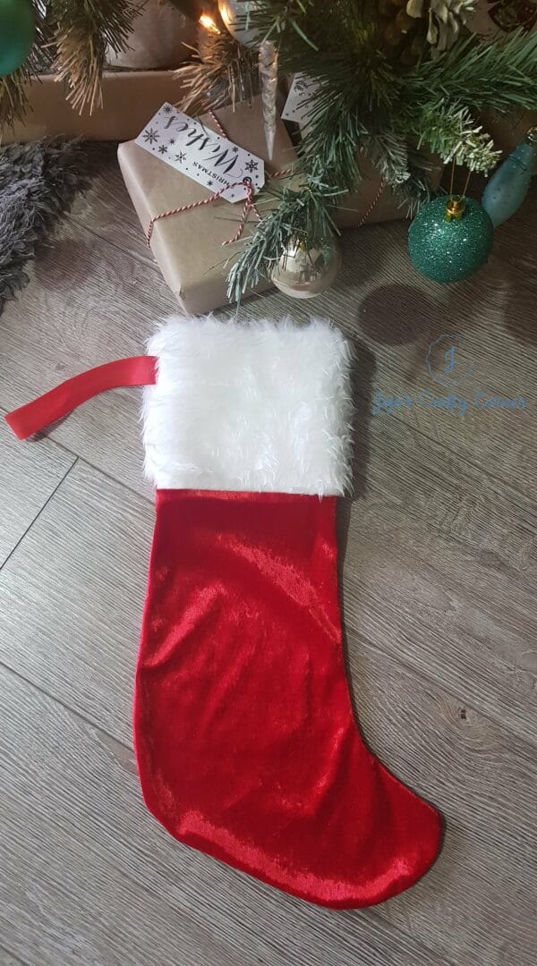 Personalised Christmas stocking RED - main product image