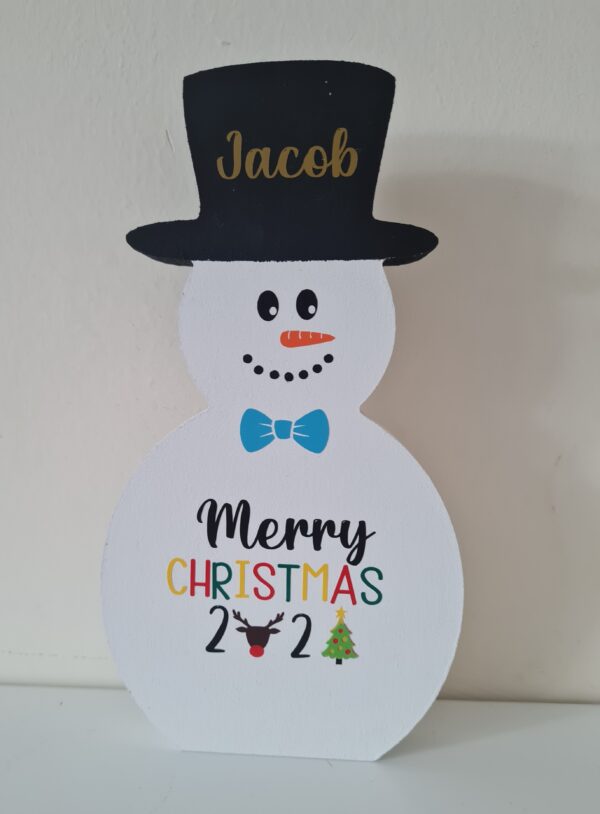 Personalized Wooden snowman - product image 2